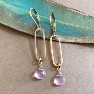 Genuine Rose Quartz Sundance charm Earrings